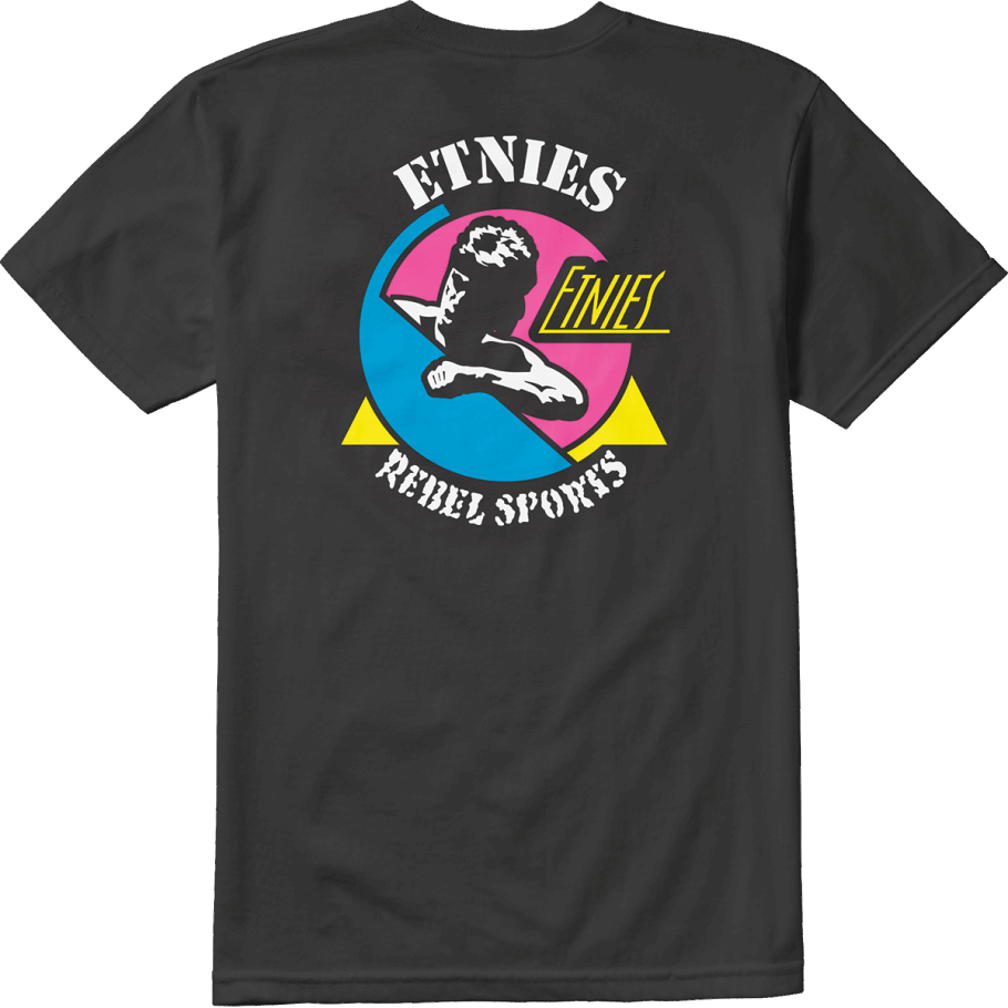 Etnies Schwarzes Rebellen-Sport-T-Shirt