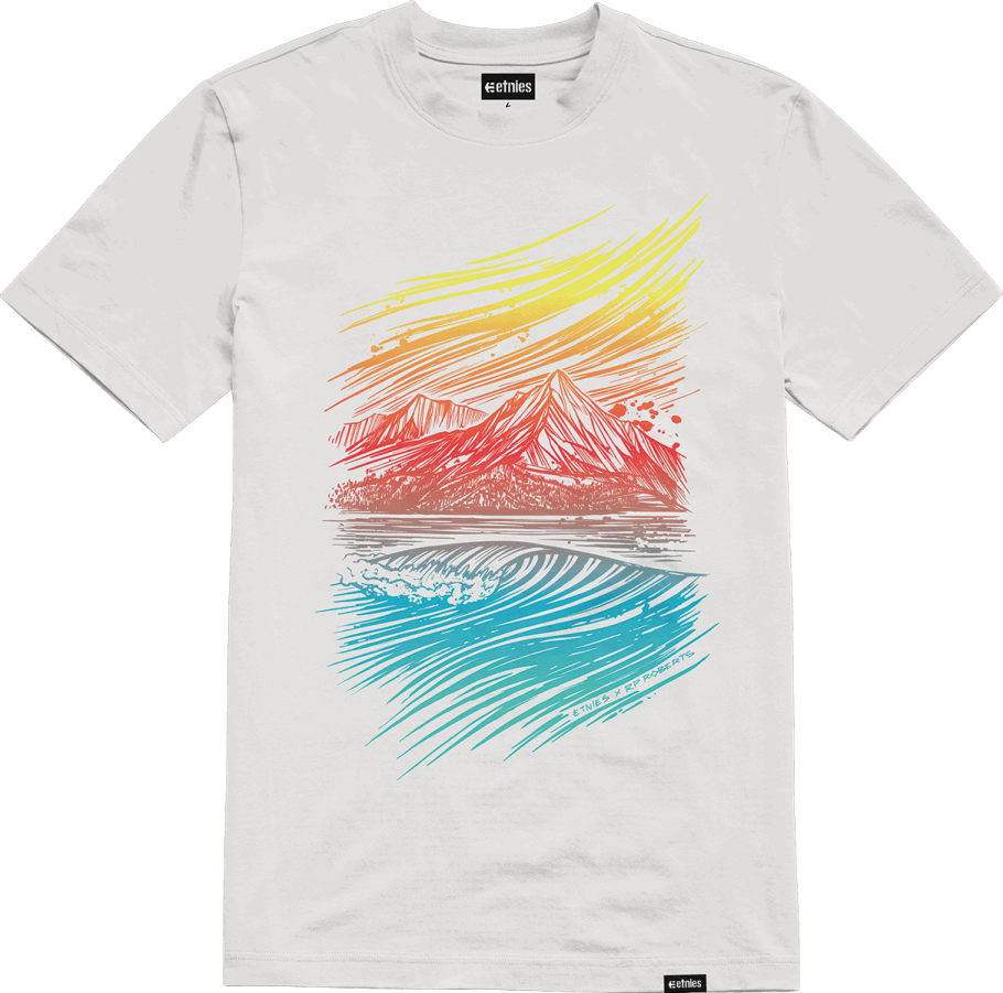 Etnies Weißes Rp-szenisches T-shirt