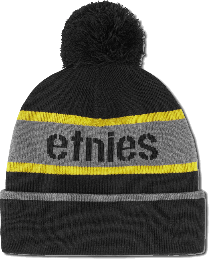 Stencil Pom Beanie Etnies Schwarz/gelb